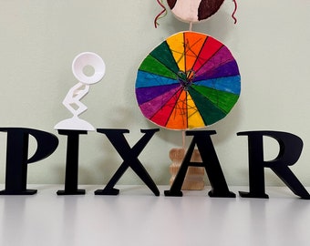 PIXAR Logo Set mit Lampe - Spielzeug - Dekoration fürs Kinderzimmer - 3D-Druck