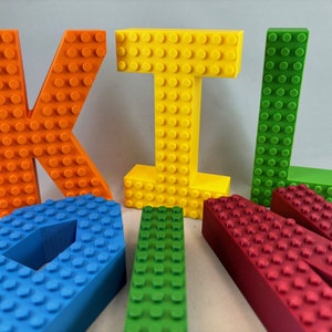 Letra grande XL - nombre - decoración - habitación infantil - bloque de construcción (varios colores) - impresión 3D
