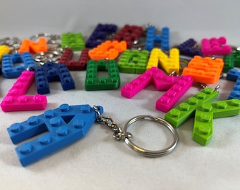 Keychain - letter - building block (various colors) - 3D printing