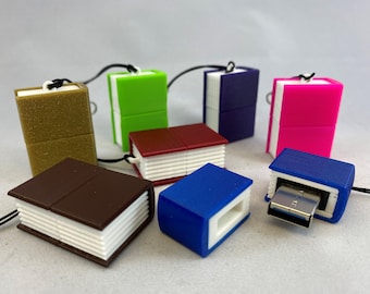 USB Stick - Book Books (Color Selectable) - 4GB / 8GB / 16GB / 32GB / 64GB - 3D Printing