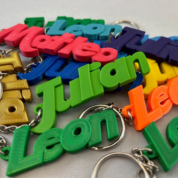 Keychain - Name - personalized (different colors) - 3D printing