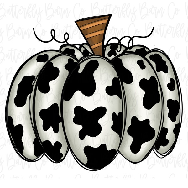 Cowhide Pumpkin PNG | Download | Sublimation | Cute Fall Designs | Pumpkin PNG | Shirt Designs | Stickers | Waterslide