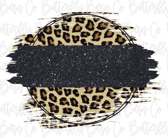 Glitter, Leopard, Background PNG Circle PNG, Digital Download.