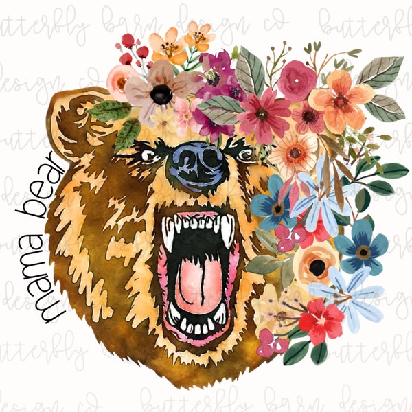 Mama PNG | Digital Design Download | Bear Png | Sublimation | Cute png | watercolor png | Shirt Designs |Sublimation PNG | Graphic |