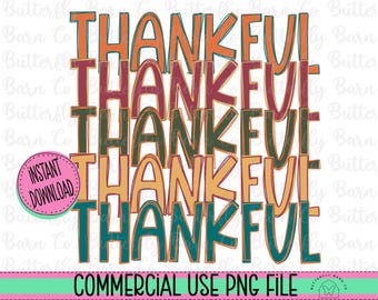 Thankful PNG | Thanksgiving PNG | Instant Download | Sublimation | Shirt Designs | Best Seller PNGs | Cute Thanksgiving  Designs | bats
