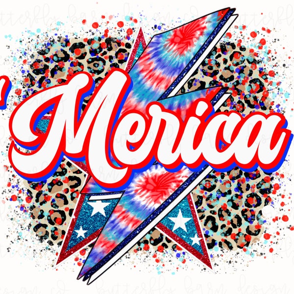 Merica Patriotic PNG | America | Sublimation Design Download | Patriotic, Stars, Flag | 4th July | Cute PNG | Shirt Design