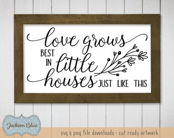 Love Grows Best Svg Etsy