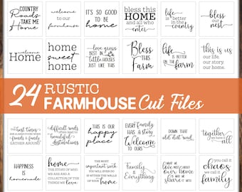 Rustic Farmhouse Sign SVG Bundle.  Farmhouse quotes svg Bundle.  Family quote svg bundle.  Family sign svg bundle.  Home decor svg designs..