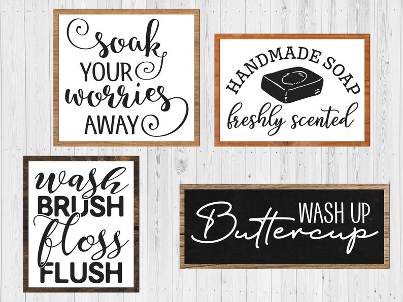 Download Rustic Bathroom SVG Bundle. Bathroom quotes svg Bundle. | Etsy