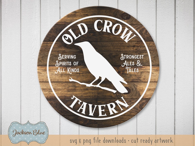 Download Old Crow Tavern Halloween SVG download. Halloween round ...