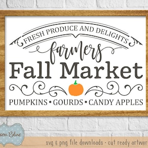Farmers fall market SVG download.  Fall sign svg.  Pumpkin patch svg.  Rustic fall svg file.  Thanksgiving farmers market svg.