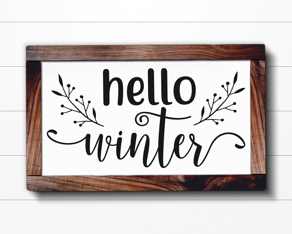 Hello Winter Svg. Christmas Svg Cut File. Rustic Holiday Svg Design ...