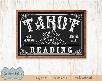 Tarot card reading SVG download.  Halloween sign design svg.  Halloween svg files.  Halloween clipart design.  Halloween svg download.