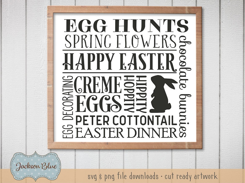 Download Happy Easter svg. Easter Bunny svg. Rustic Easter Sign | Etsy