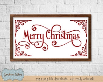 Merry Christmas svg.  Christmas svg cut file.  Rustic holiday sign design.  Farmhouse  christmas svg.  Happy holidays svg.