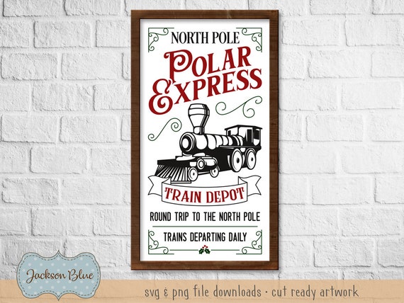 Polar Express Train Depot Svg Download Christmas Svg Cut Etsy