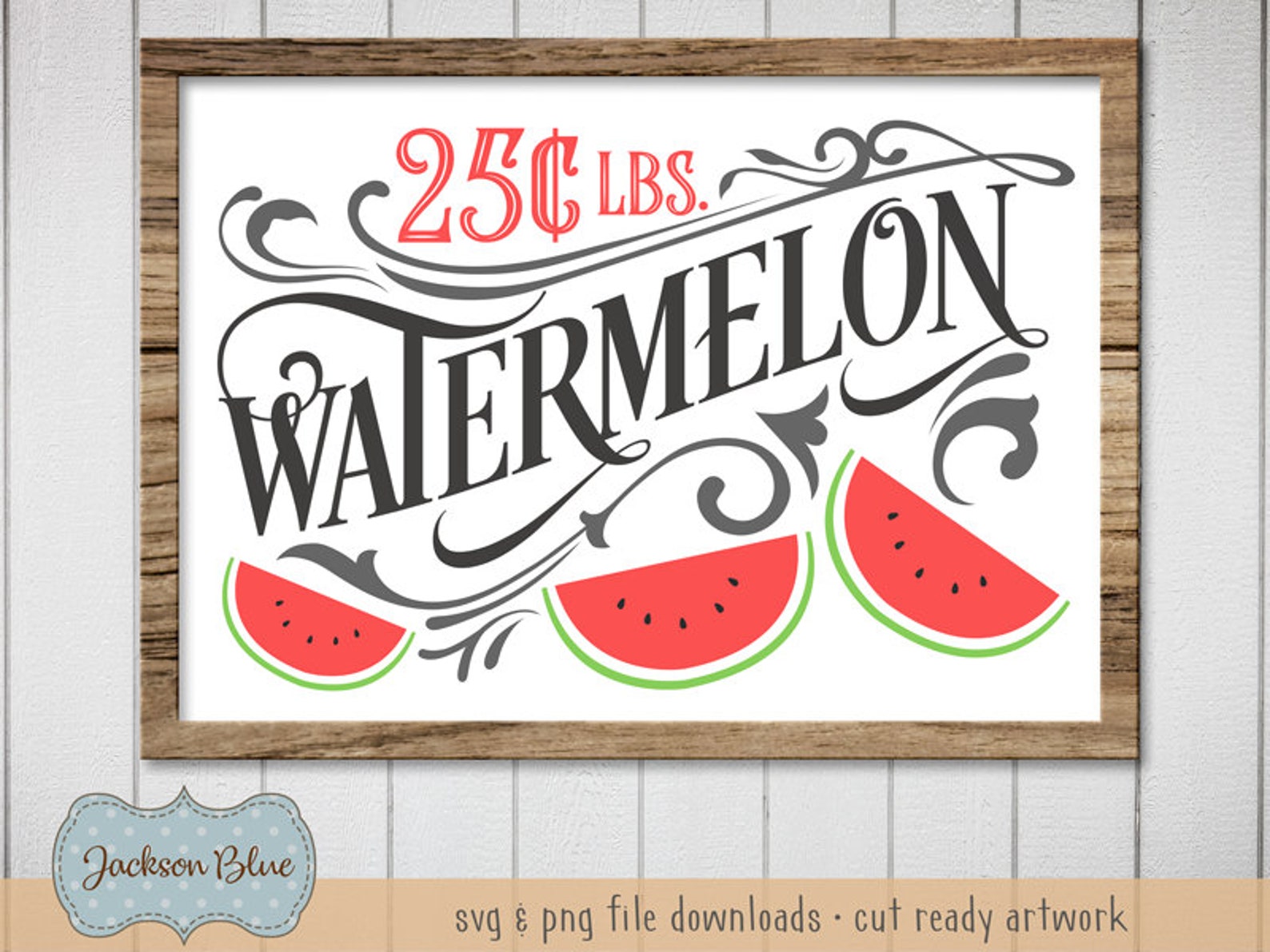 Watermelon for Sale Sign Design Svg. Rustic Watermelon Design Etsy