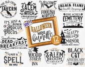 Halloween SVG mini bundle, volume 1. Rustic halloween designs. 12 design bundle, farmhouse halloween downloads. Halloween sign designs.