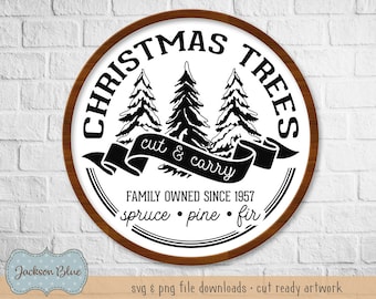 Farm fresh Christmas trees svg.  Christmas Trees svg cut file.  Rustic holiday svg design.  Farmhouse Christmas svg.  Rustic christmas svg.