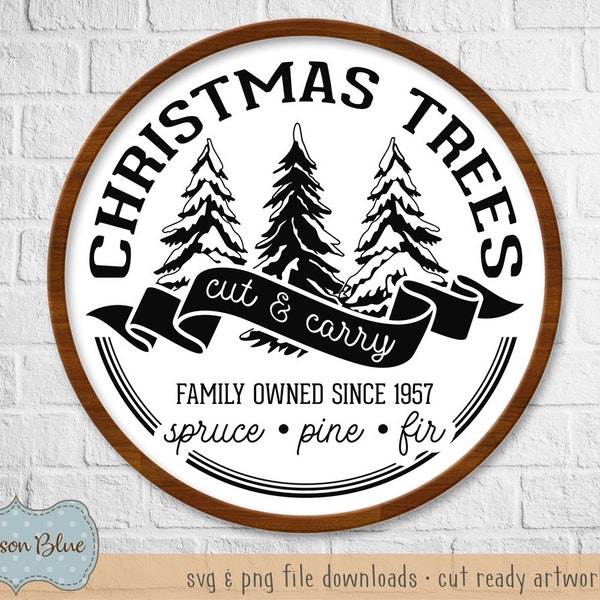 Farm fresh Christmas trees svg.  Christmas Trees svg cut file.  Rustic holiday svg design.  Farmhouse Christmas svg.  Rustic christmas svg.