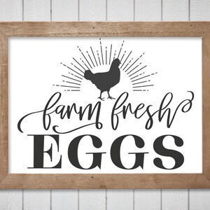 Farm Fresh Eggs svg.  Farmhouse Decor svg Clipart.  Rustic Farmhouse Kitchen Sign Design.  Instant Download svg & png.