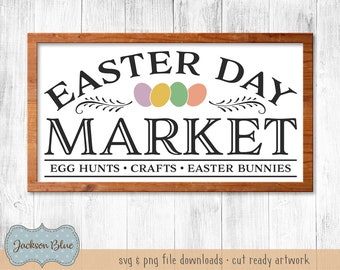 Archivo de corte svg del Mercado del Día de Pascua. Diseño rústico de letreros de Pascua. Granja Pascua svg. SVG de Pascua vintage. Diseño de letrero de Pascua svg descargar..