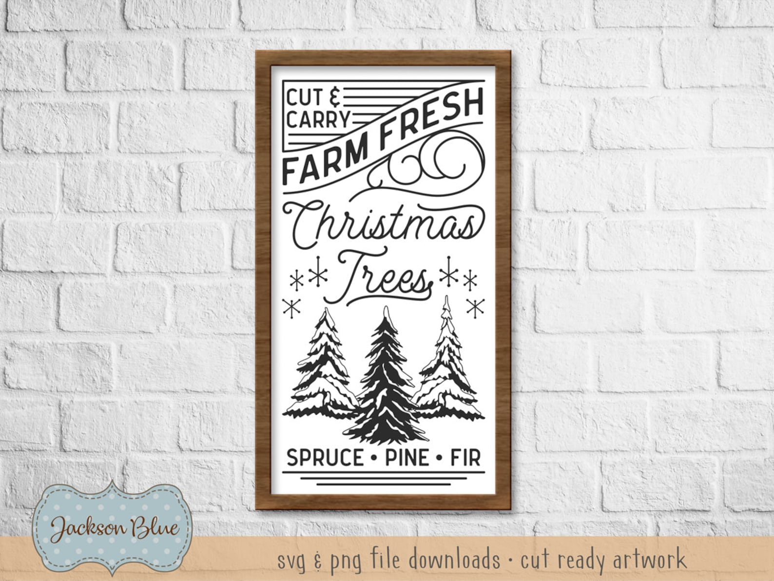 Farm fresh Christmas trees svg. 