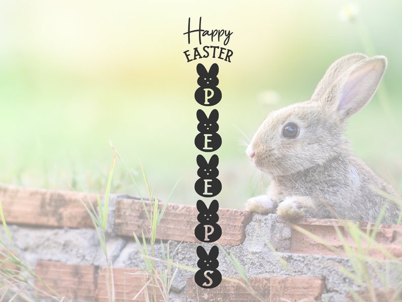 Download Happy Easter Peeps svg cut file. Rustic Easter Porch Sign | Etsy