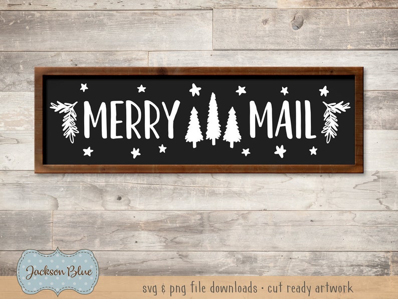 Merry Mail SVG download. Christmas svg cut file. Rustic | Etsy