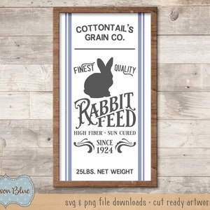 File di taglio in formato SVG per il sacco di mangime per conigli. Coniglio Mix SVG. Rustico Pasqua SVG. Design pasquale in fattoria. SVG di Pasqua vintage. Download SVG di primavera rustica.