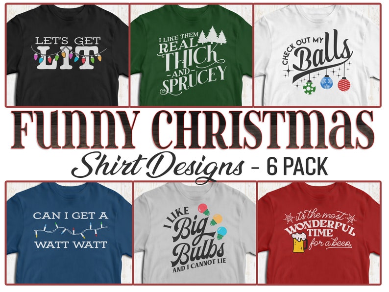 Funny Christmas SVG Bundle Svg. Funny Christmas Shirt Designs. - Etsy