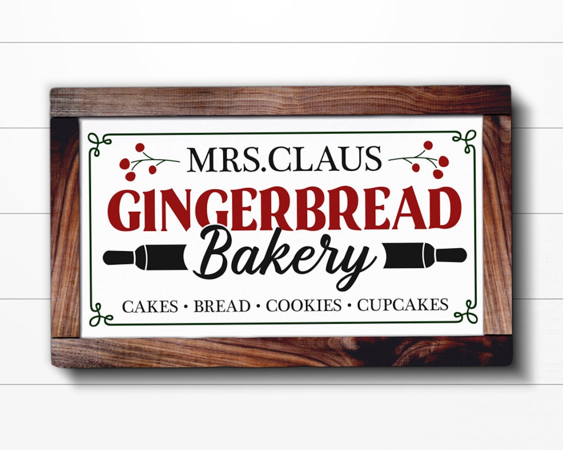 Letrero De Metal Con Texto En Inglés "Mrs Claus' Gingerbread Bakery, Decoración De Pared, Letrero De Chocolate Caliente De Pan De Jengibre, Decoración De Póster Navideño, Letrero De Fiesta De Navidad