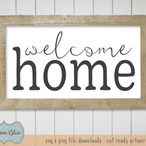 Welcome Home svg cut file.  Farmhouse Decor svg.  Welcome Home Quote svg design.  Rustic Home decor svg.  Farmhouse Welcome Home Sign svg.