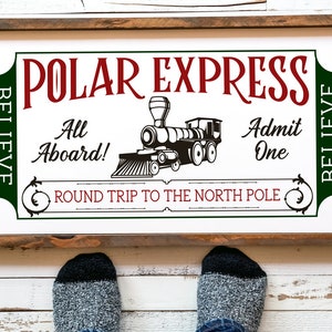 Polar express SVG download.  Christmas svg cut file.  Rustic holiday sign design.  Farmhouse  Christmas svg.  Polar express tickets print.