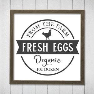 Farm Fresh Eggs svg.  Farmhouse Decor svg Clipart.  Rustic Farmhouse Kitchen Sign Design.  Instant Download svg & png.