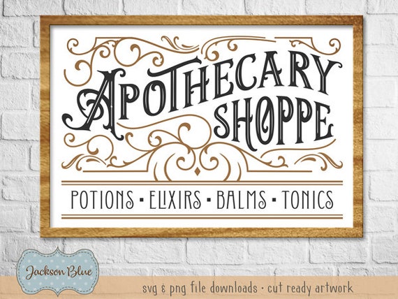 Download Halloween Svg Download Apothecary Shoppe Sign Design Svg Etsy