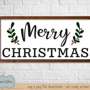 Merry Christmas svg.  Christmas svg cut file.  Rustic holiday sign design.  Farmhouse Christmas clipart.  Farmhouse  christmas svg.