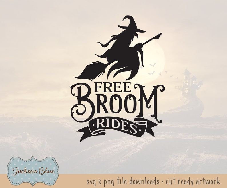 Free Broom Rides SVG Download. Halloween Witch Sign Design Svg ...