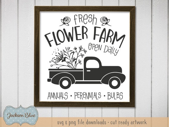 Download Fresh Flower Market Svg Flower Delivery Truck Svg Clipart Etsy