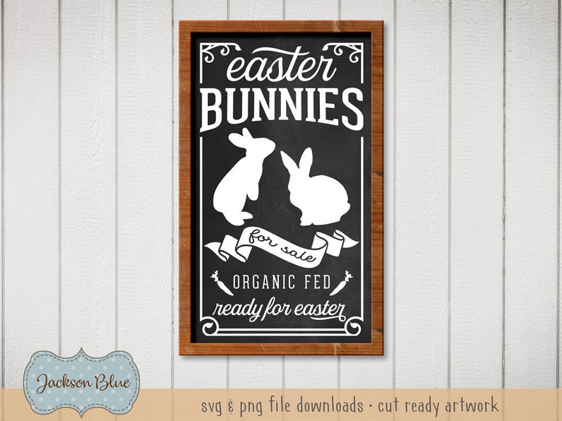 Download Easter Bunnies for Sale svg cut file. Vintage Easter Sign ...