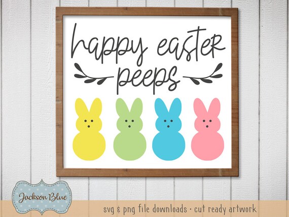 Download Happy Easter Peeps svg. Easter Bunny svg Clipart. Rustic ...