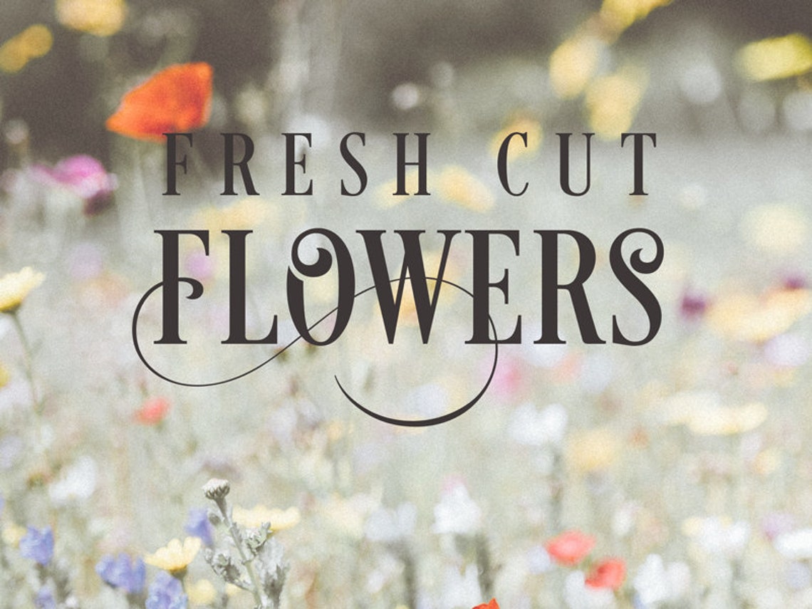 Fresh Cut Flowers Svg. Farm Fresh Spring Flowers Svg Clipart. Etsy