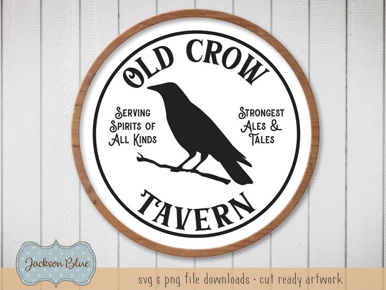 Download Old Crow Tavern Halloween SVG download. Halloween round ...