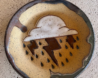 Monsoon handmade ceramic trinket dish