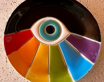 Vision Spectrum handmade ceramic trinket dish