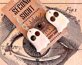 Lil' Ghosties ceramic earrings