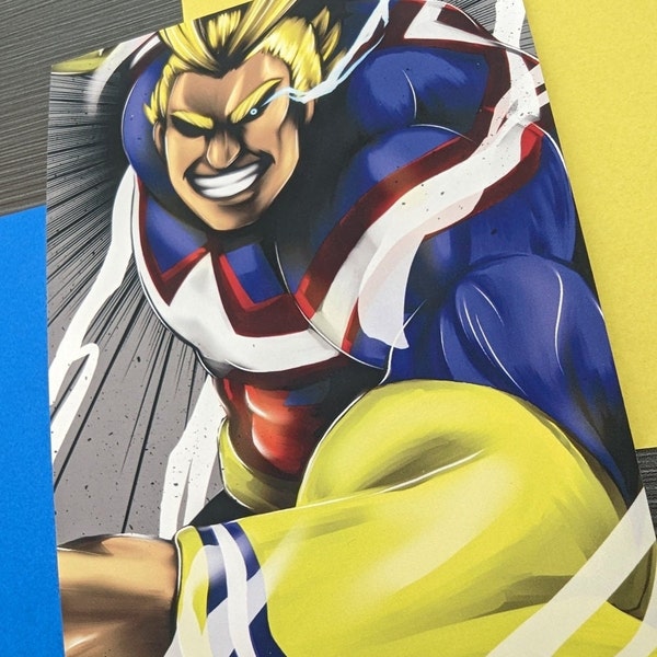 Detroit Smash - All Might Postcard Print