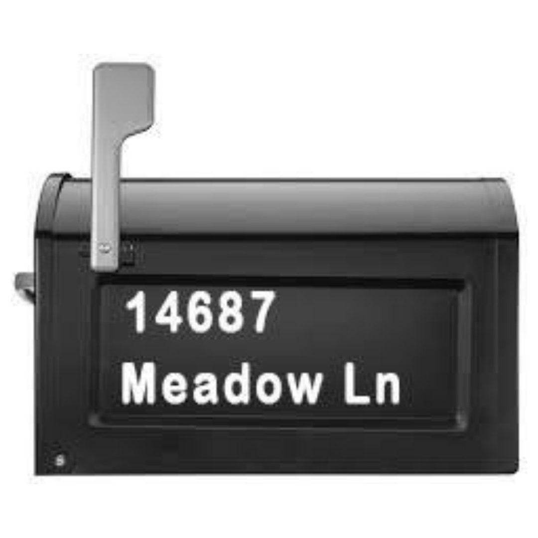 Mailbox Numbers Mailbox Decals Custom Mailbox Address Vinyl Mailbox