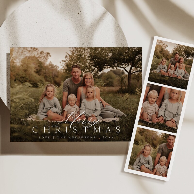 Christmas Card Template Etsy