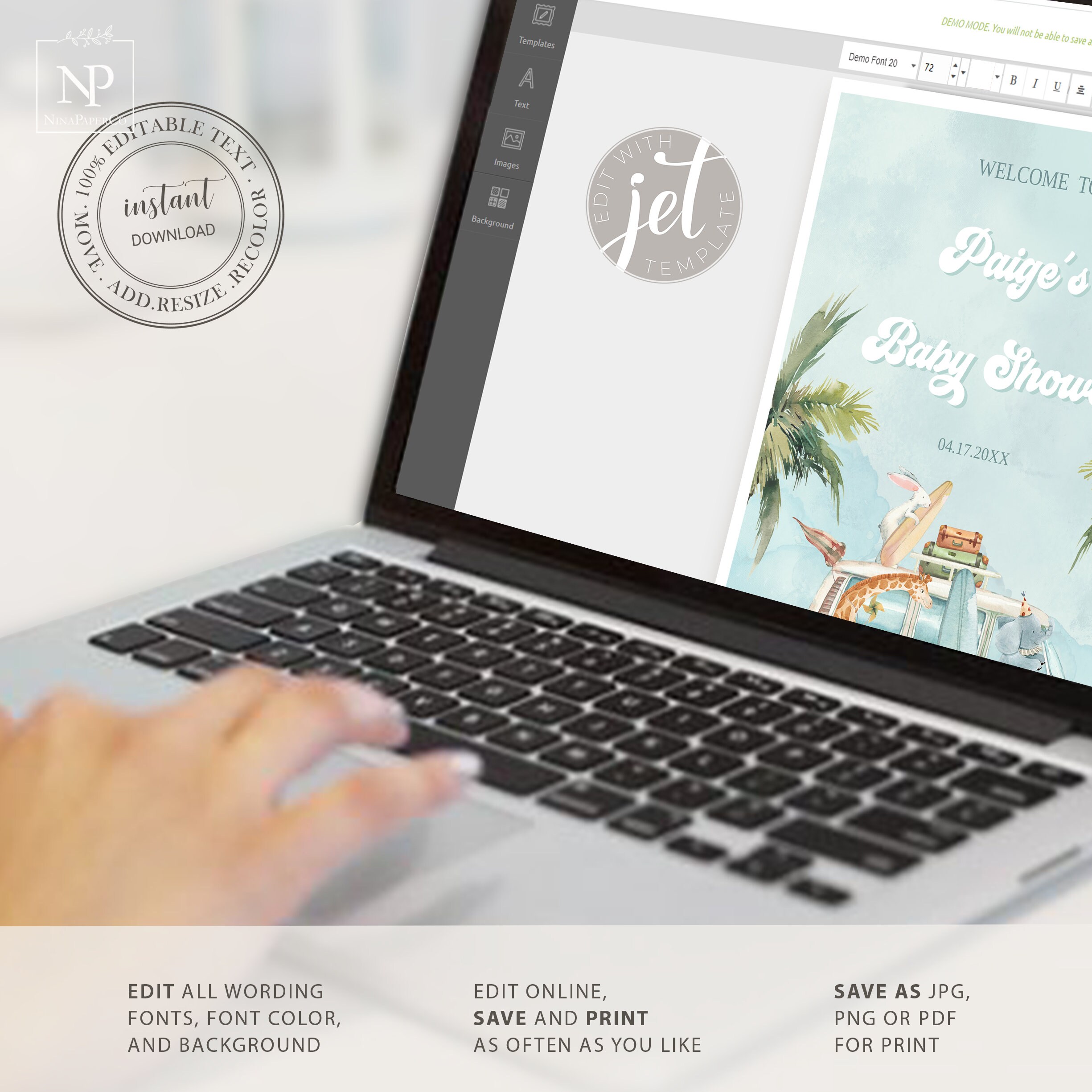 Surf Beach Baby Welcome Sign, Beach Party Sign, Baby on Board Welcome